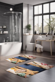 Mijölnir Juego de alfombrillas de baño CT-5132 Multicolor